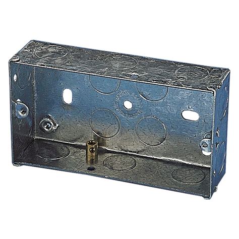 4 metal box cover|metal pattress box screwfix.